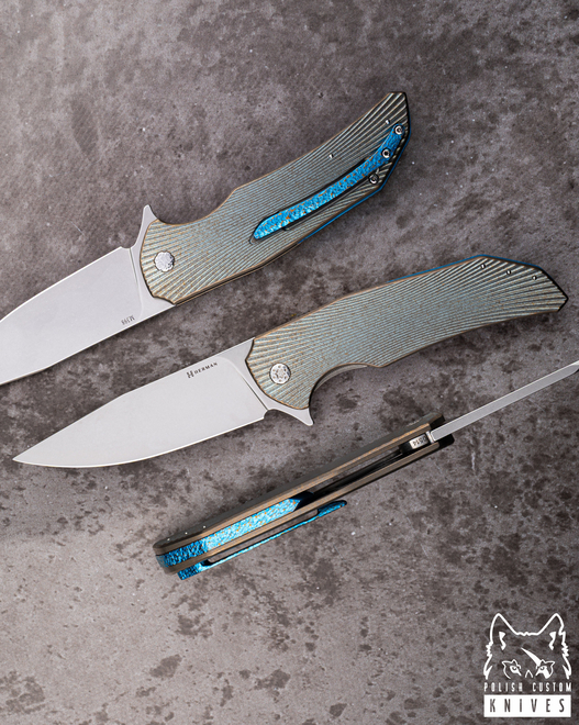 FOLDING KNIFE FOLDER DRAGONFLY #0514 M398 HERMAN KNIVES