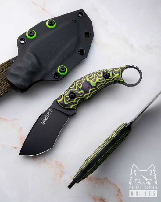 EDC TACTICAL SURVIVAL KNIFE SHARK 2605 K720 G10 SIMON'S KNIVES