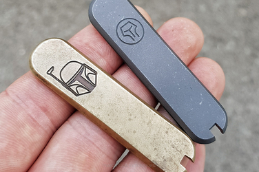 Scales for 58mm Victorinox SAK "Boba Fett" Ti+Brass 135