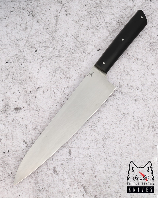 KITCHEN KNIFE CHEF 240 10 M390 BLACK HORNBEAM PABIŚ KNIVES