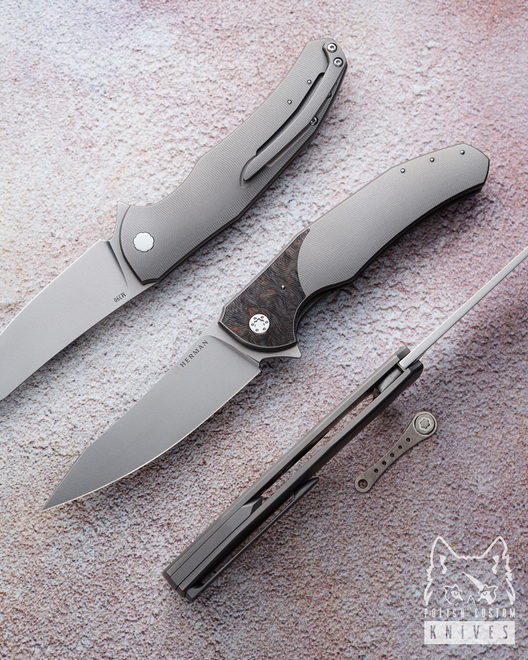 FOLDING KNIFE FOLDER ISHTAR 407 M390 HERMAN KNIVES