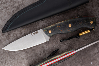 HUNTING KNIFE HUNTER INDIVIDUAL H384 K110 KARELIAN BIRCH FALKE KNIVES