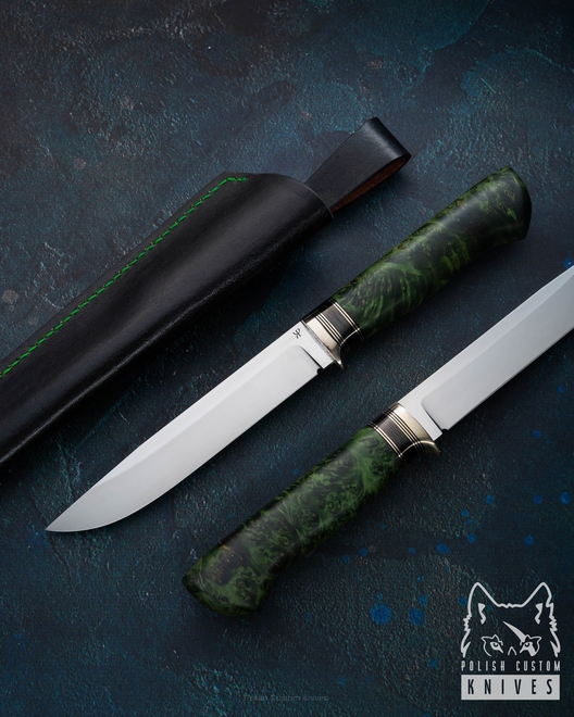 SURVIVAL HUNTING KNIFE OUTDOOR 5 N690 STABILIZED MAPLE G10 KIEDI KNIVES