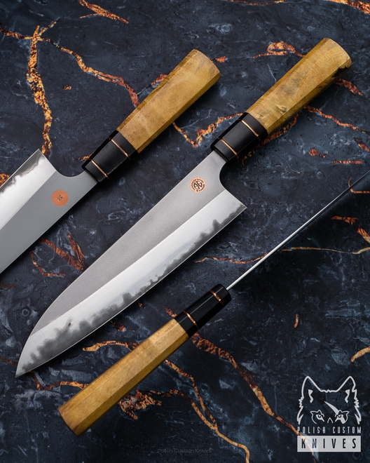 KITCHEN KNIFE GYUTO FORGED SAN MAI NC6 4H13 G-CUSTOM