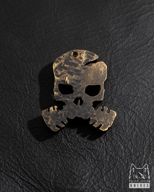 Pendant „skull COVID-19” made of brass 3