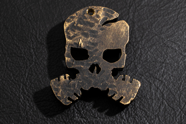 Pendant „skull COVID-19” made of brass 3