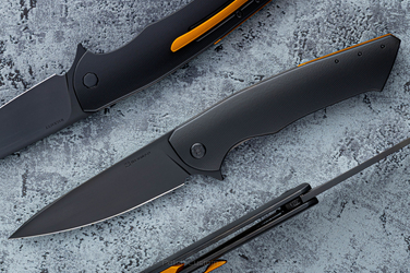 FOLDING KNIFE FOLDER  SLIM #0581 MAGNACUT DLC HERMAN KNIVES