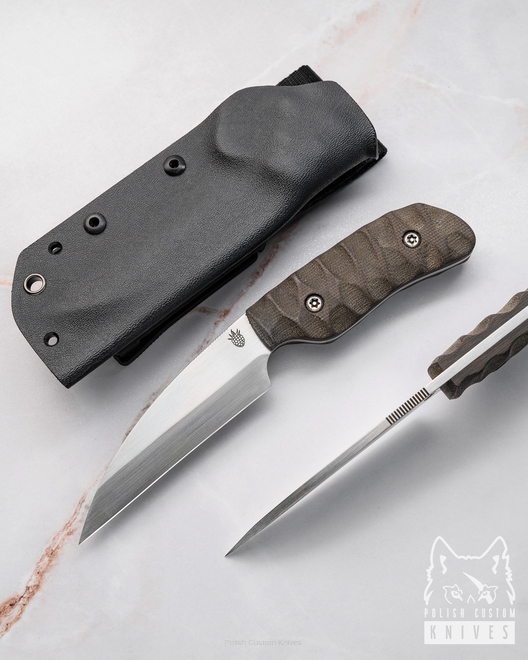 EDC KNIFE MUSHROOM PICKER 2 K110 D2 MICARTA  BM