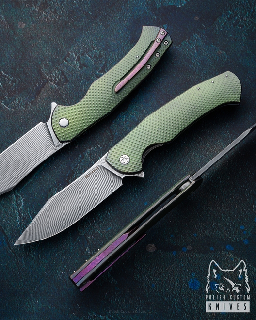 FOLDING KNIFE FOLDER MANTIS  179 ALLEIMA HALF DRESS HERMAN KNIVES