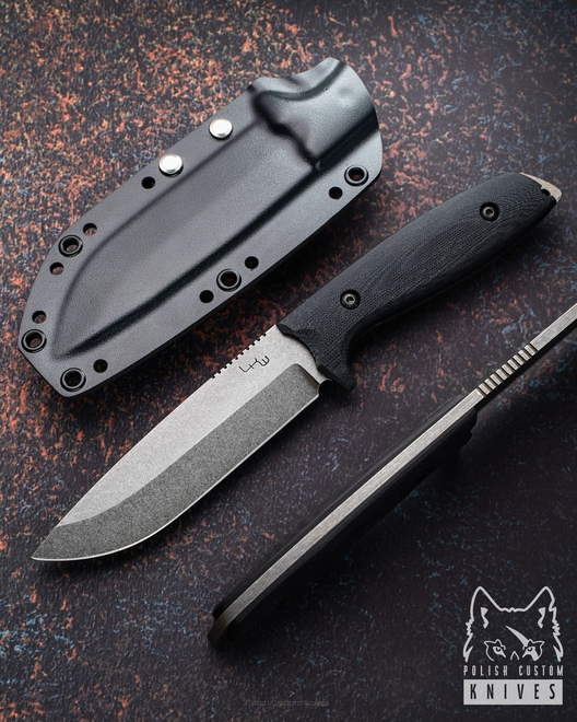 SURVIVAL HUNTING TACTICAL KNIFE RAVEN G10 LKW