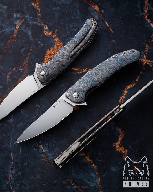 FOLDING KNIFE FOLDER ISHTAR #0796 M390 ETERNAL GARDEN HERMAN KNIVES