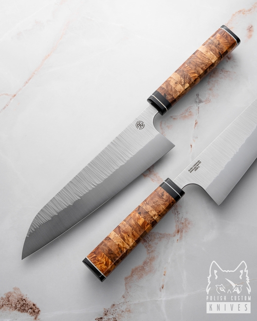 KITCHEN KNIFE GYUTO 5 AEB-L STABILIZED ALDER G-CUSTOM KNIVES