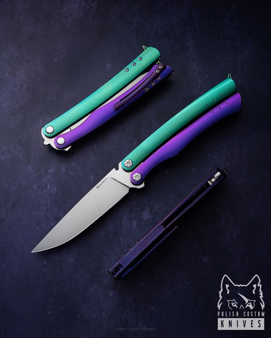 FOLDING KNIFE FOLDER MORPHO #0008 M390 HERMAN KNIVES