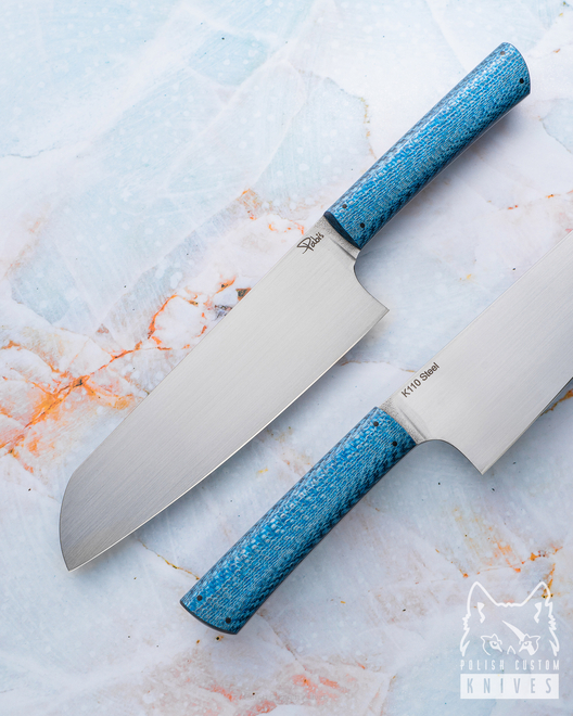 KITCHEN KNIFE SANTOKU FULTANG 180 5 D2 BLUE TWIIL  PABIS