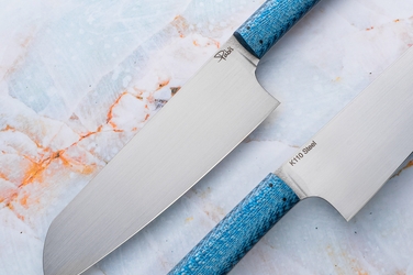 KITCHEN KNIFE SANTOKU FULTANG 180 5 D2 BLUE TWIIL  PABIS