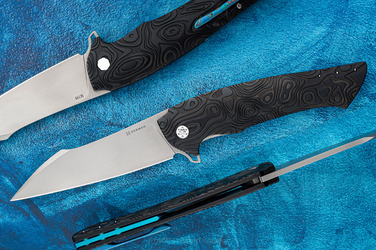 FOLDING KNIFE FOLDER OVIUM GENERATION 2 #0147 M398 NEBULA RIPPLE OERLIKON DLC HERMAN KNIVES