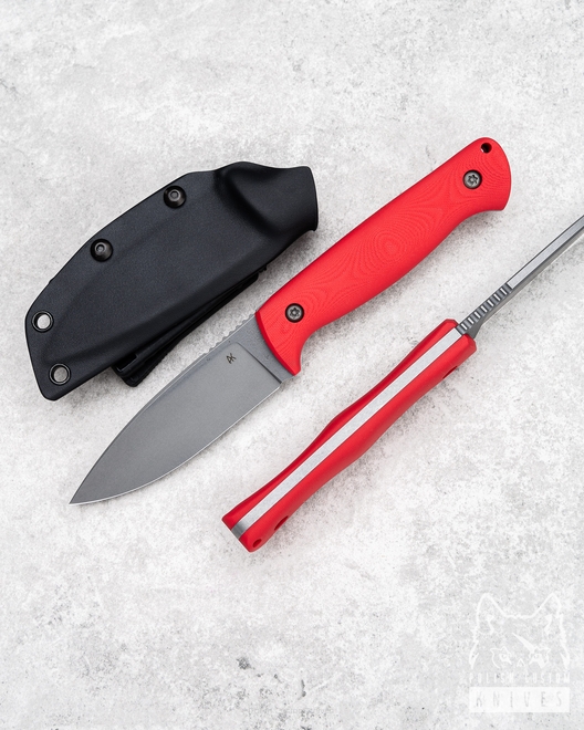 SURVIVAL KNIFE AGOR EDC 100 O2 G10 RED 2 AK