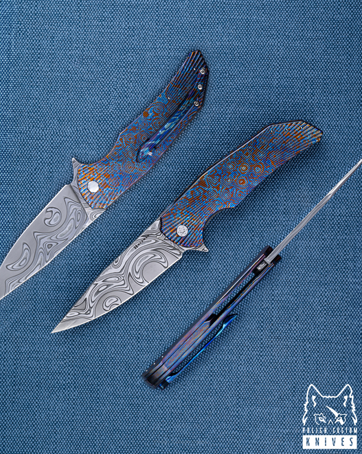 FOLDING KNIFE FOLDER DRAGONFLY 356 TIMASCUS DAMACORE FULL DRESS HERMAN KNIVES