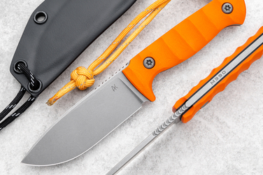 NECK KNIFE EDC MINI ODC 6 M390 G10 ORANGE TOXIC AK