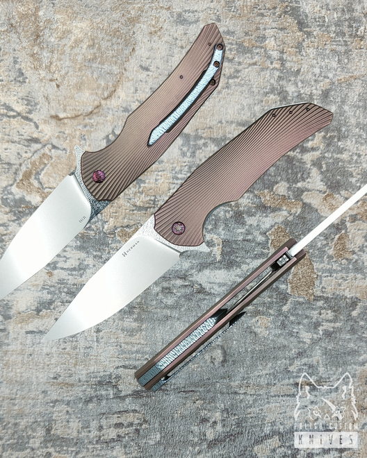 FOLDING KNIFE FOLDER DRAGONFLY #0438 M390 HERMAN KNIVES