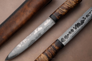 SURVIVAL HUNTING KNIFE JAKUT 3 SAN MAI G10 STABILIZED WOOD TS CUSTOM KNIVES