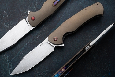 FOLDING KNIFE FOLDER MANTIS #0456 VEGAS FORGE HALF DRESS HERMAN KNIVES