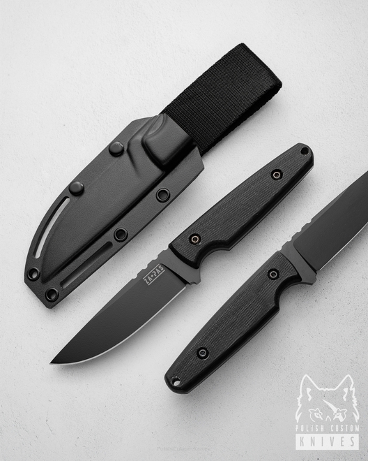 SURVIVAL BUSHCRAFT KNIFE HANDIE 5 NMV O2 G10 BLACK CERAKOTE ZA-PAS