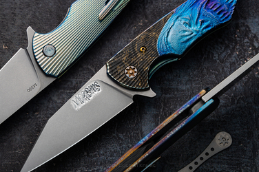 FOLDING KNIFE VESPERTILIO MORBIUS 1 M390 HERMAN PIMPED BY MICHO