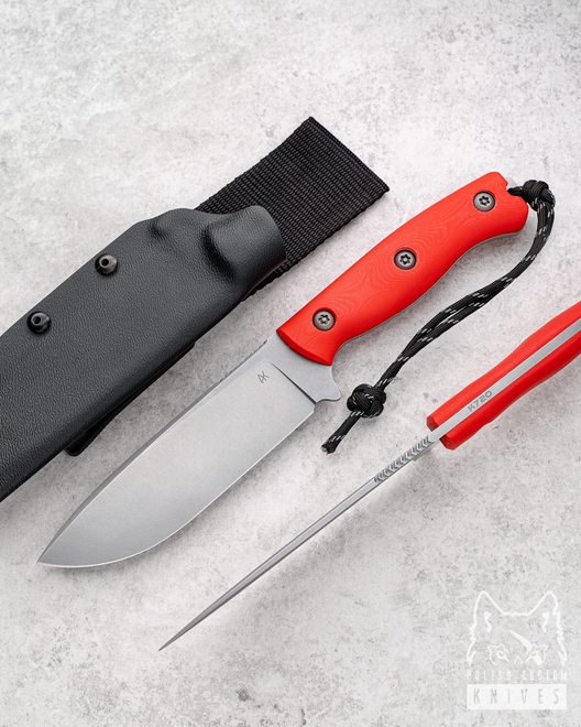 SURVIVAL KNIFE ODC 125 13 K720 O2 G10 RED AK