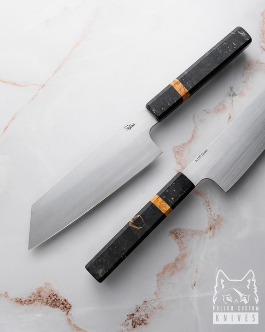 KITCHEN KNIFE BUNKA 170 4 D2 KLON CZARNY PABIŚ KNIVES
