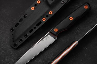 TACTICAL HUNTING KNIFE D.A.Z EDC 1 N690 STABILIZED BLACK HORNBEAM RAVS