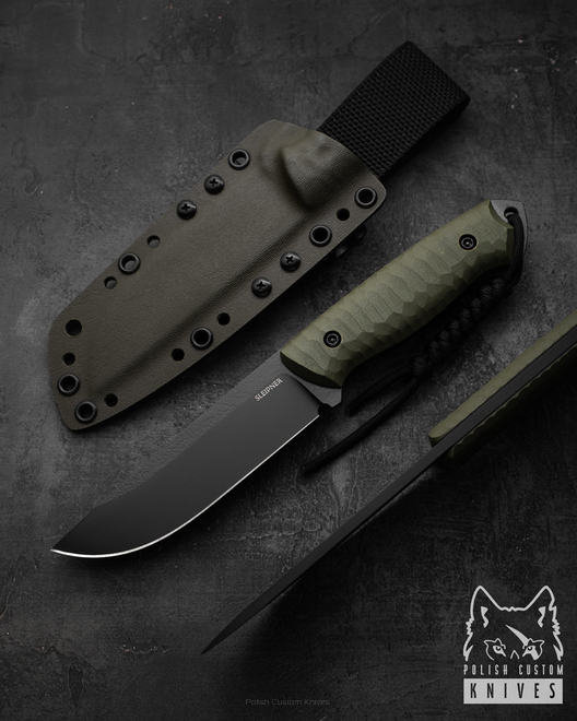 SURVIVAL KNIFE RATEL II 38 SLEIPNER G10 OLIVE TD KNIVES