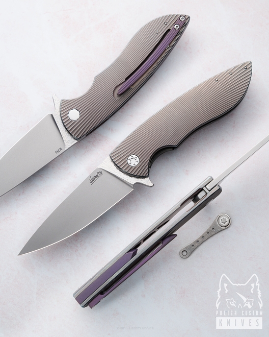 FOLDING KNIFE FOLDER STING 456 M390 HERMAN KNIVES