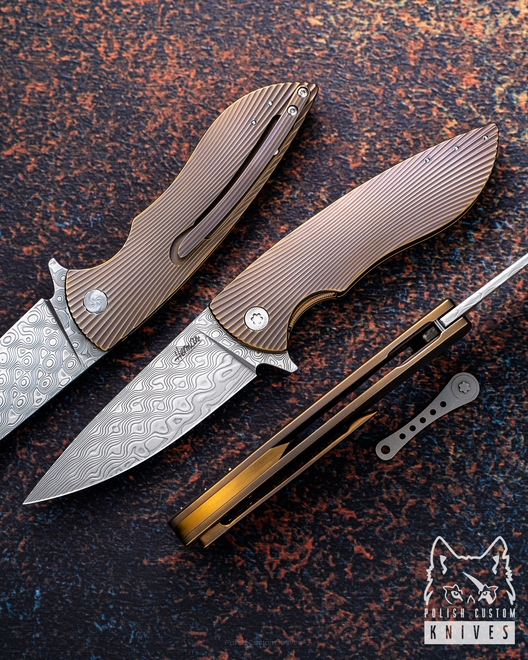 FOLDING KNIFE STING 79 DAMASTEEL HERMAN