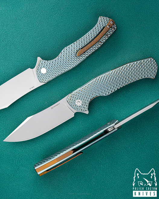 FOLDING KNIFE FOLDER MANTIS #0448 RWL34 HERMAN KNIVES