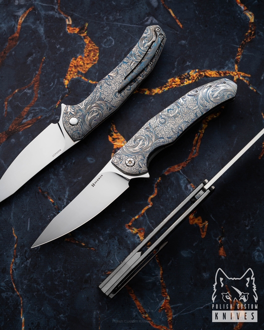 FOLDING KNIFE FOLDER ISHTAR #0774 MAGNACUT ETERNAL GARDEN HERMAN KNIVES