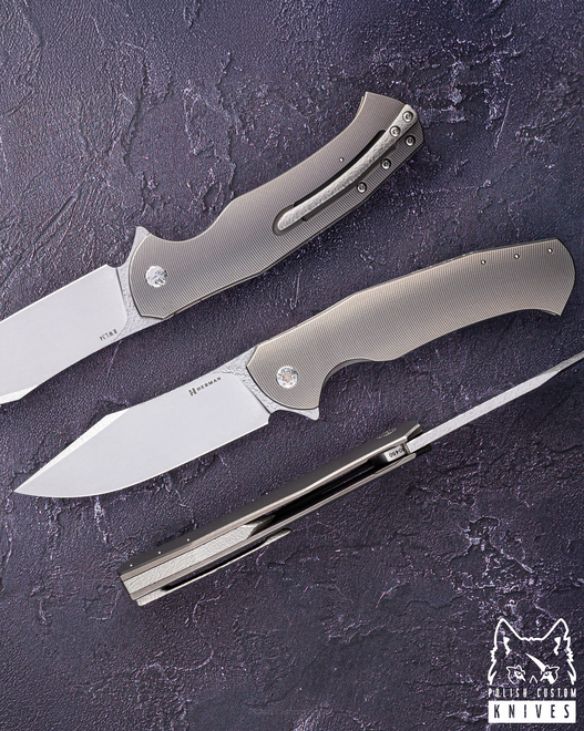 FOLDING KNIFE FOLDER MANTIS #0450 RWL34 HERMAN KNIVES