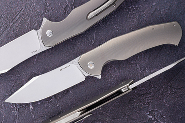 FOLDING KNIFE FOLDER MANTIS #0450 RWL34 HERMAN KNIVES