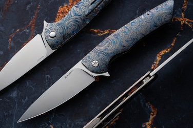 FOLDING KNIFE FOLDER SLIM #0654 M390 ETERNAL GARDEN HERMAN KNIVES