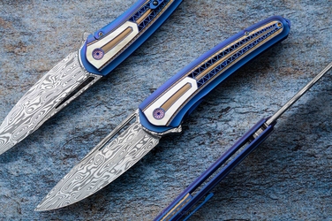 FOLDING KNIFE FOLDER SPINNAKER #5 OF 33 DAMASTEEL LESBAR KNIVES