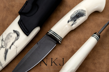 KNIFE LEGENDS SHRIKE SCRIMSHAW NOWODWORSKI