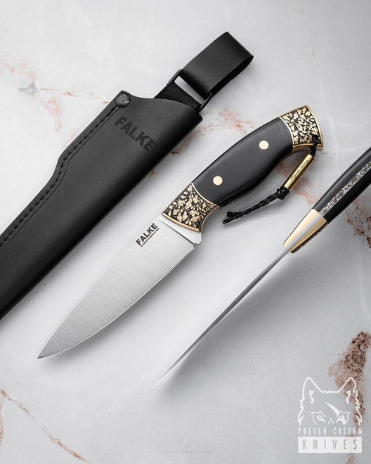 HUNTING KNIFE HUNTER LONG HL 003 D2 G10 FALKE KNIVES