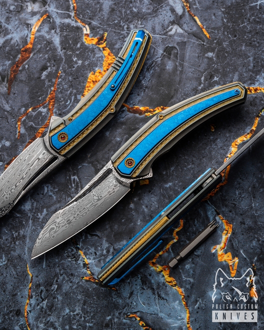 FOLDING KNIFE FOLDER CORVUS #2 OF 33 DAMASTEEL