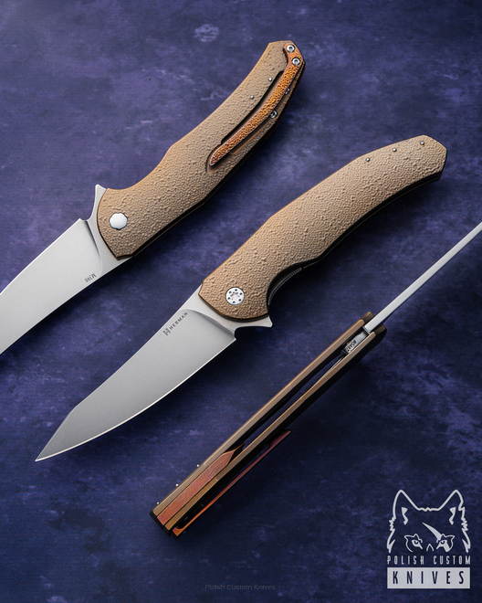 FOLDING KNIFE FOLDER ISHTAR 487 M390 HERMAN KNIVES