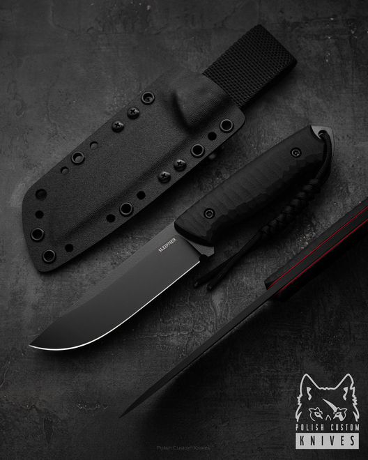 SURVIVAL KNIFE RATEL II 37 SLEIPNER G10 BLACK TD KNIVES