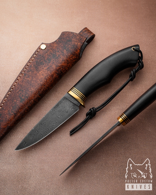 HUNTING EXCLUSIVE KNIFE AUTUMN WIND 13 DAMAST SIMON'S KNIVES