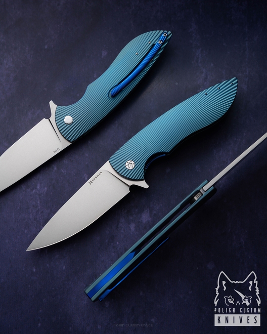 FOLDING KNIFE FOLDER BIG STING #0012 M398 HERMAN KNIVES