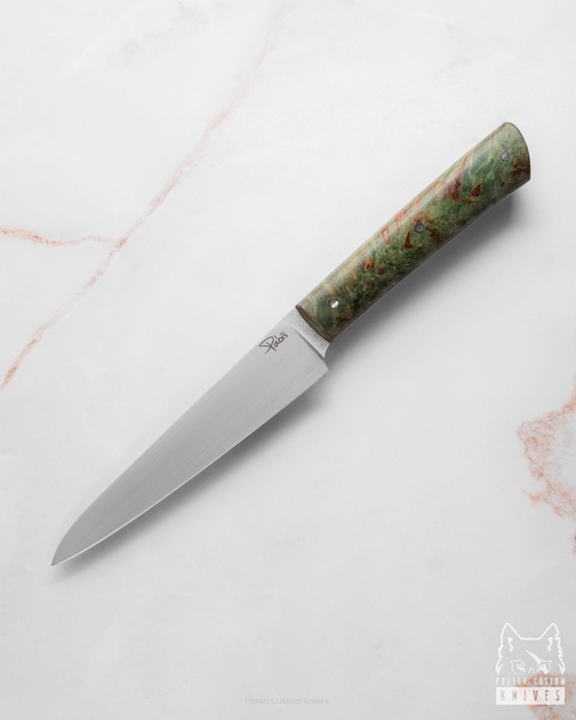 KITCHEN KNIFE HANDY PETTY 120 20 ELMAX GREEN MAPLE PABIŚ KNIVES