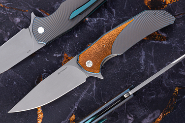 FOLDING KNIFE FOLDER DRAGONFLY #0400 M390 HERMAN KNIVES