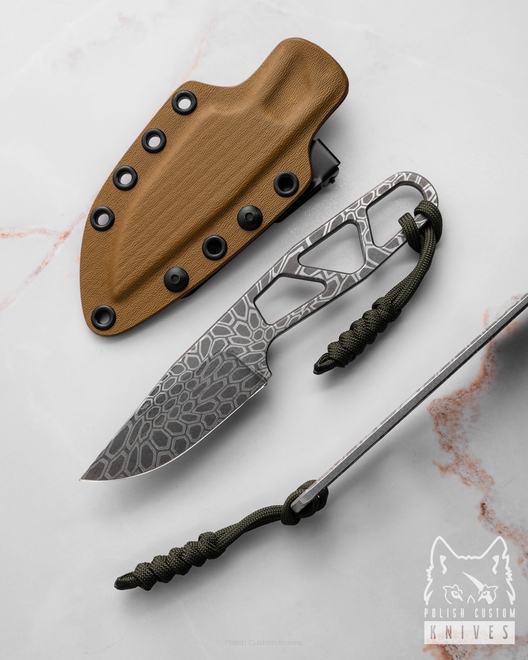 TACTICAL EDC KNIFE GECKO 2 BEIGE H12MF GREG FORGE